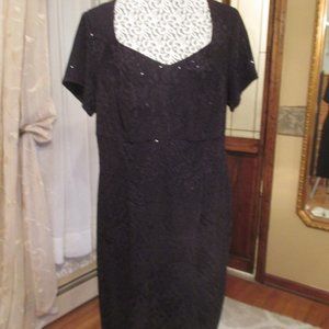 Black/Sequin Dress/Dress Barn/14W